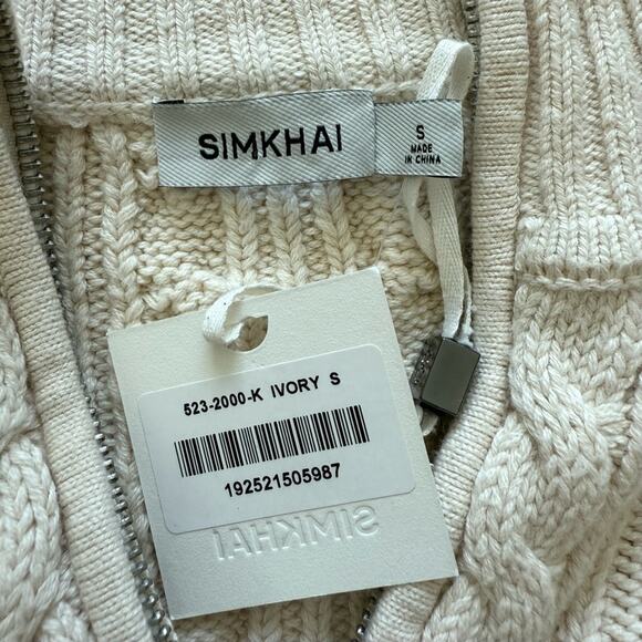 NWT!!! Jonathan Simkhai women off the shoulder sweater size S Retail 385$ - Picture 5 of 8